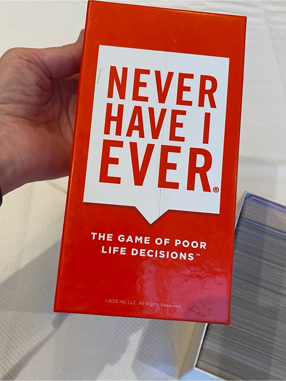 Never Have I Ever Party Game - Red